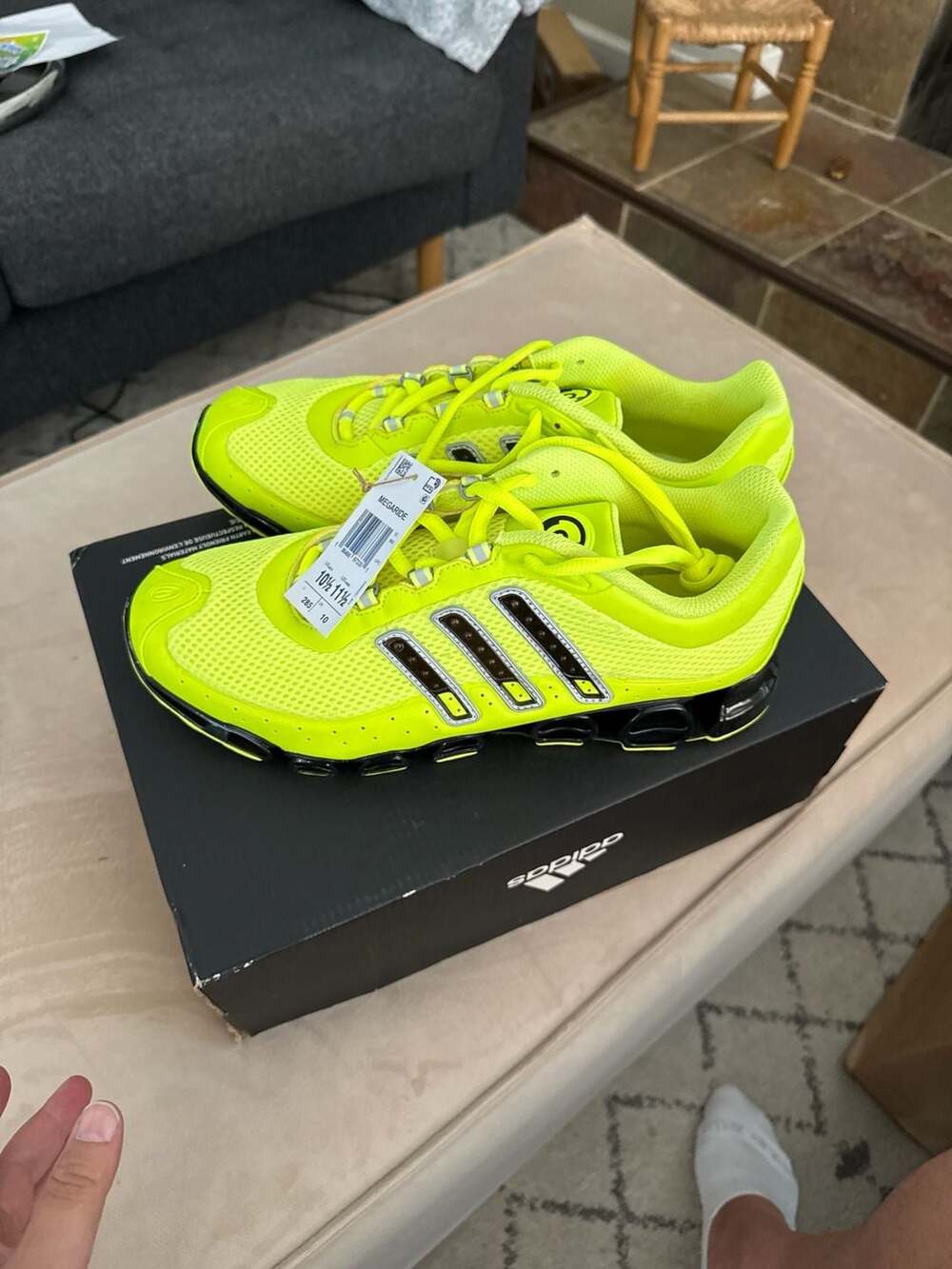 Adidas Megaride Solar Yellow Core Black IG6584 Size 10.5M